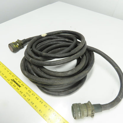 Industrial Power Cable 600V with Multi-Pin Connectors 33' Long