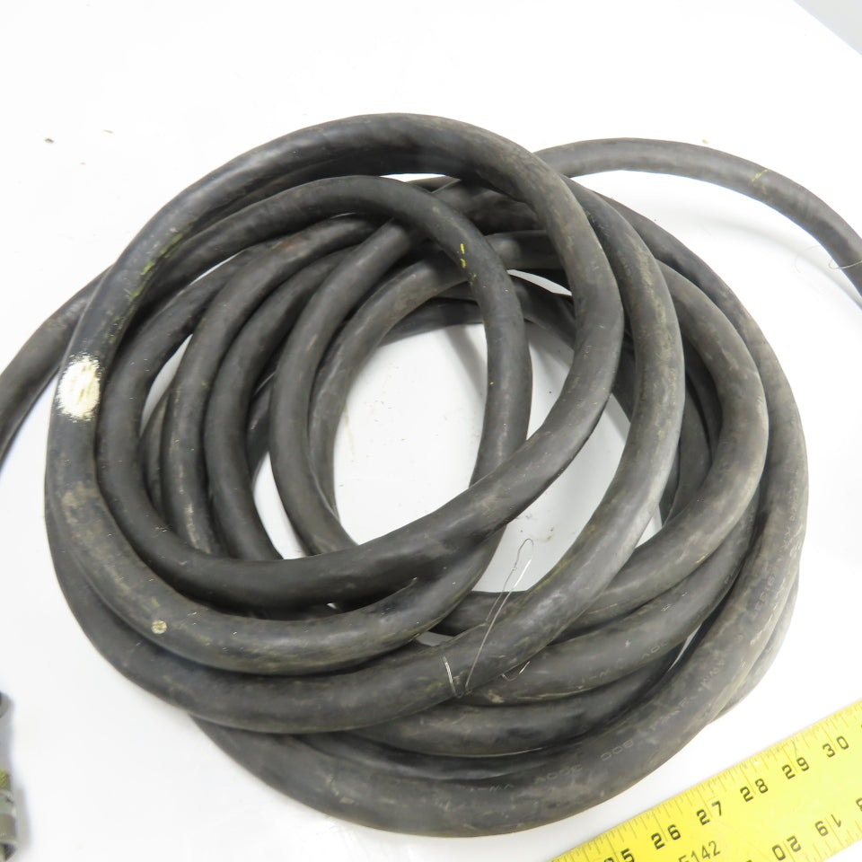 Industrial Power Cable 600V with Multi-Pin Connectors 33' Long