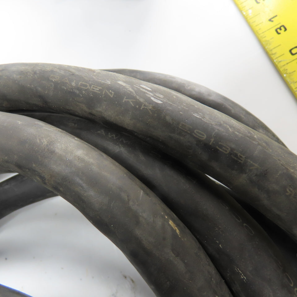 Industrial Power Cable 600V with Multi-Pin Connectors 33' Long