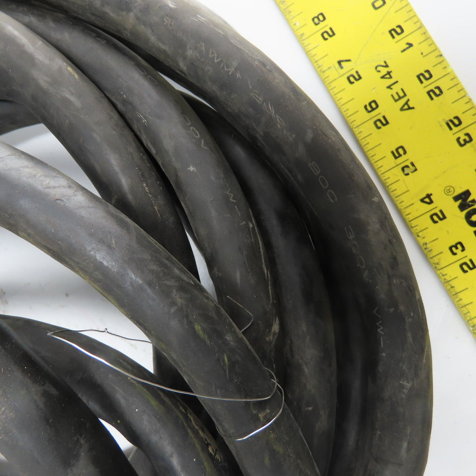 Industrial Power Cable 600V with Multi-Pin Connectors 33' Long