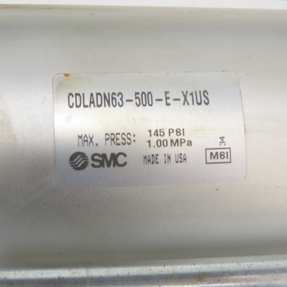 SMC CDLADN63-500-E-X1US Locking Pneumatic Air Cylinder 63mm Bore 500mm Stroke