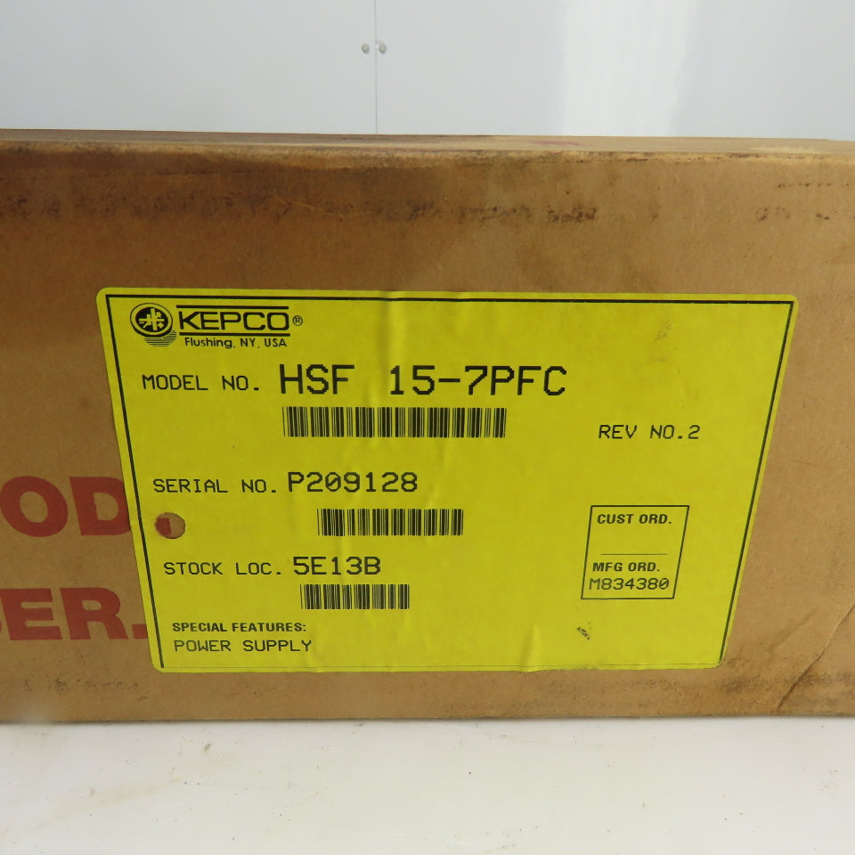 Kepco HSF 15-7PFC Power Supply Rev No. 2 NEW