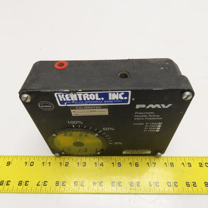 Kentrol P-1500 PMV Pneumatic Double Acting Valve Positioner 1/2" Octagonal Drive