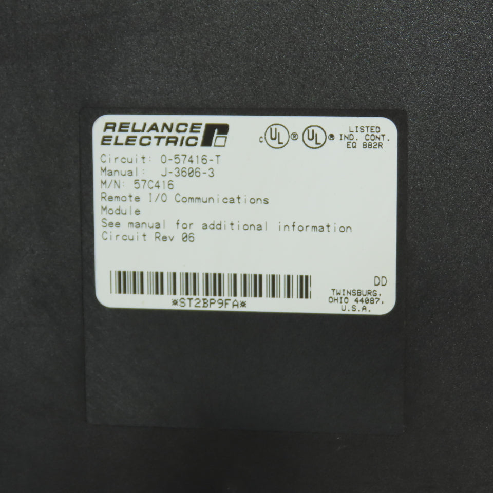 Reliance Electric 0-57416-T 57C416 Remote I/O Communications Module