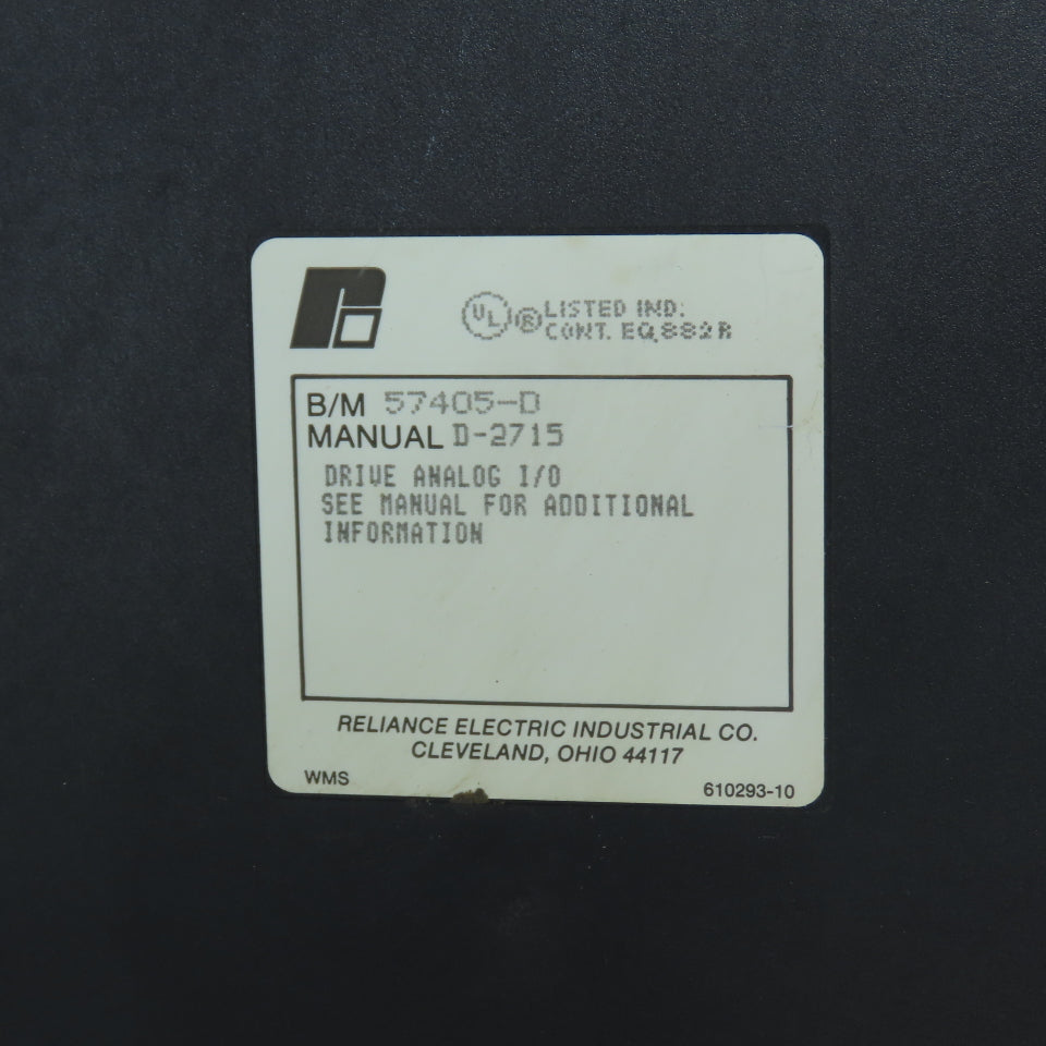 Reliance Electric 57405-D Drive Analog I/O Module