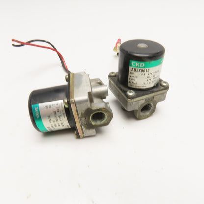 CKD AB2X0018 Rc1/4 Solenoid Valve 25VDC Lot Of 2