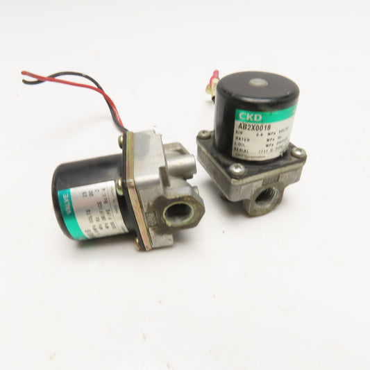 CKD AB2X0018 Rc1/4 Solenoid Valve 25VDC Lot Of 2