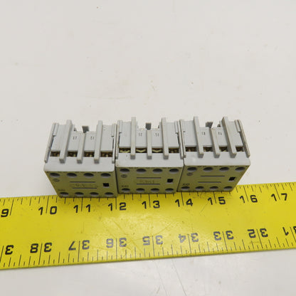 Allen Bradley 100-F Auxiliary Contact Block 600V 10A 4N/O Contacts Lot Of 3