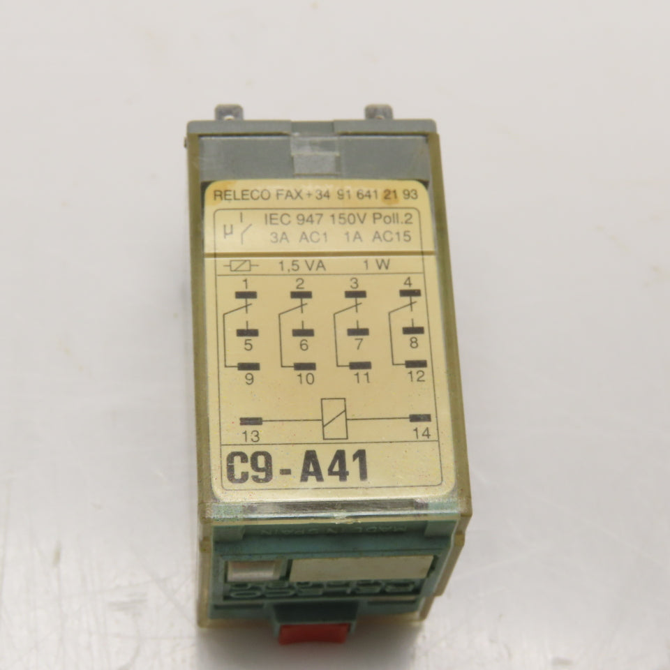 Releco C9-A41 Ice Cube Relay & Base 230VAC Lot Of 3