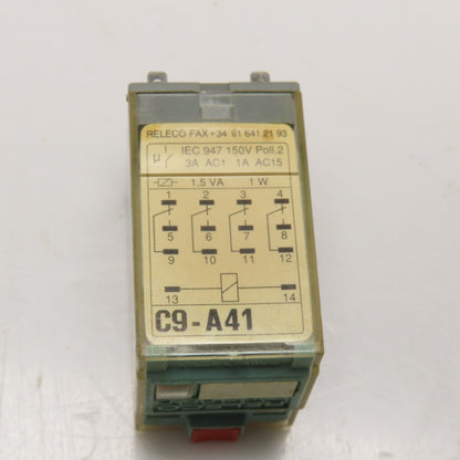 Releco C9-A41 Ice Cube Relay & Base 230VAC Lot Of 3