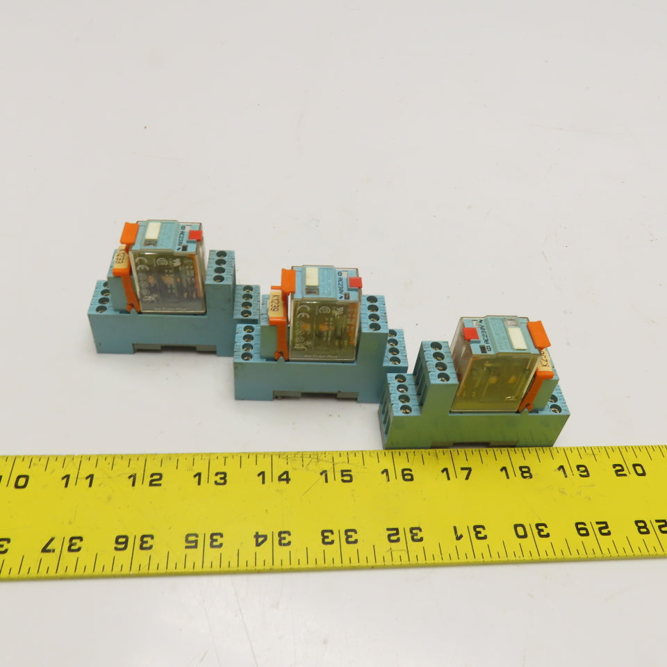 Releco C9-A41 Ice Cube Relay & Base 230VAC Lot Of 3
