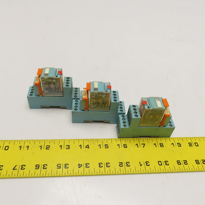 Releco C9-A41 Ice Cube Relay & Base 230VAC Lot Of 3