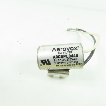 Aerovox 2717-110 A00SPL0449 EMI Filter 2x 0.1uF 275VAC