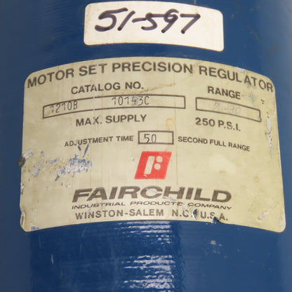 Fairchild 10143C Model 10C Kendall Motor Set Precision Regulator 250 PSI Max