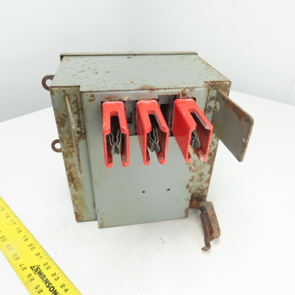 General Electric FVK361R 30A Fusible Flex-A-Plug Bus Disconnect Switch 3Ph 600V