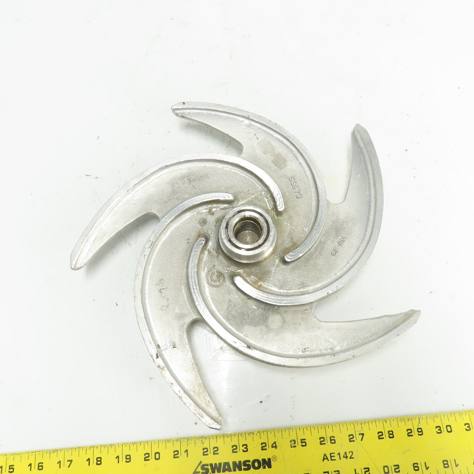 53970 12-1/2" 5-Vane Stainless Steel Pump Impeller