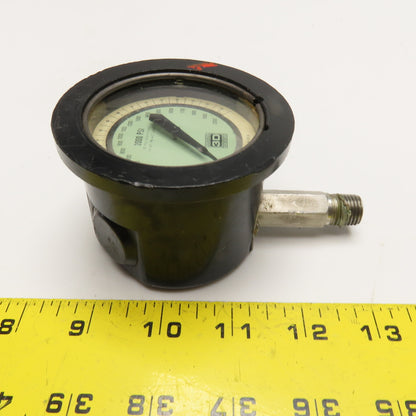 3D Instruments 25542-32B11 0-2000PSI Test Gauge 2-1/2" Face 1/4" NPT Bottom Port