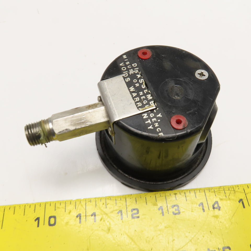 3D Instruments 25542-32B11 0-2000PSI Test Gauge 2-1/2" Face 1/4" NPT Bottom Port
