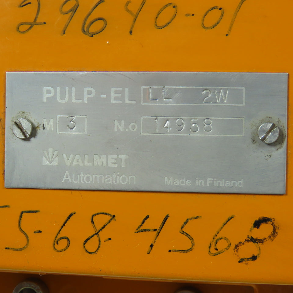 Valmet Automation PULP-EL LL 2W Pulp Consistency Transmitter Sensor