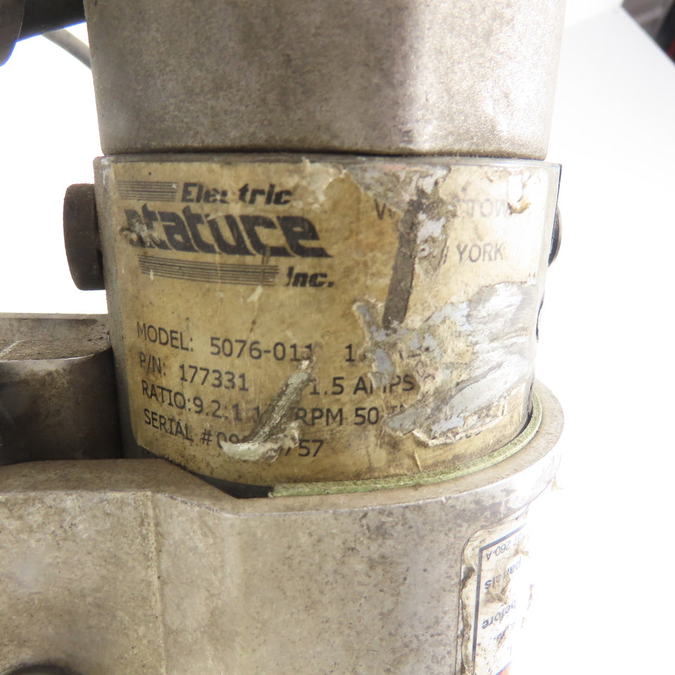 Stature Miller 5076-011 Wire Feed Motor Assembly 1.5A 9.2:1 Ratio 50 RPM