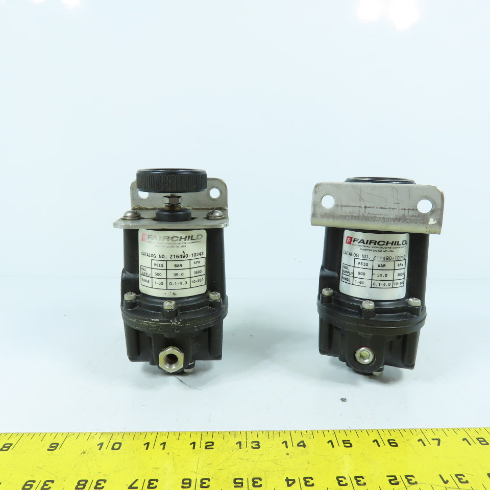 Fairchild Z16490-10243 Precision Pneumatic Pressure Regulator 1-60 PSIG Lot/2
