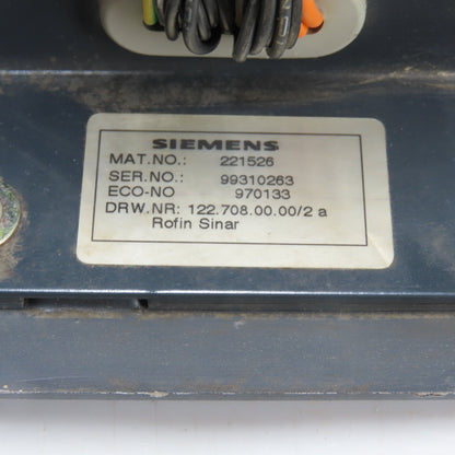 Siemens 221526 221340 Rofin-Sinar Laser Control Panel Interface HMI