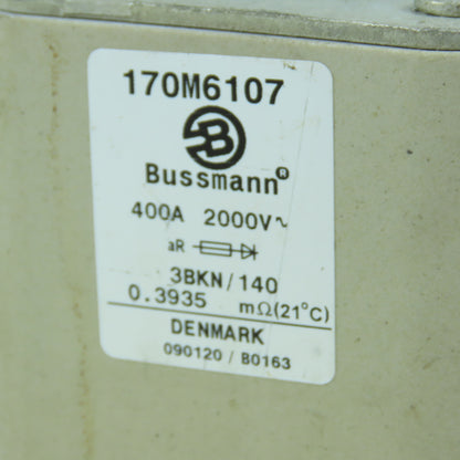 Bussmann 170M6107 Square Body High Speed Fuse 400A 2000V with Switch