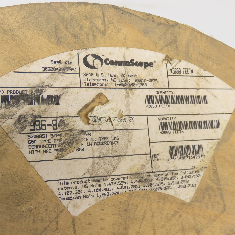 CommScope 55N4R CAT5E Communication Cable Type CMG 1500'