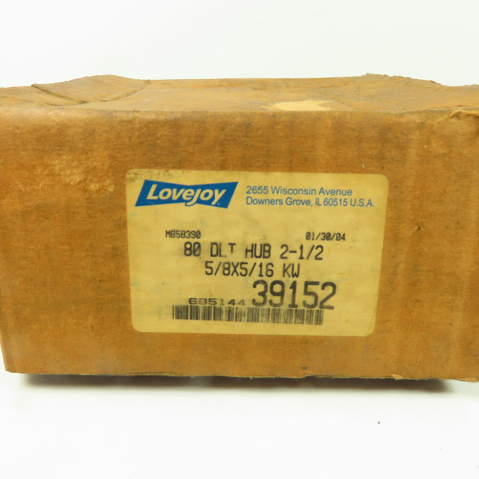 Lovejoy 39152 80 DLT HUB 2-1/2 Deltaflex Size 80 Coupling Hub 2-1/2" Bore NEW