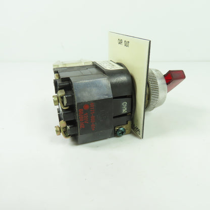 Allen-Bradley 800T-16HR17KB6AX 2-Position Illuminated Selector Switch 120VAC