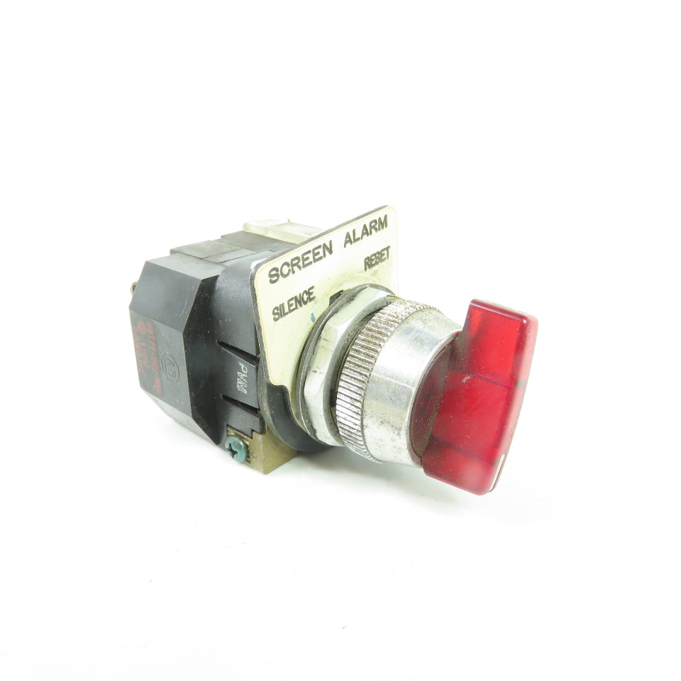 Allen-Bradley 800T-16JR20KQ1MX Red Illuminated Selector Switch 120VAC