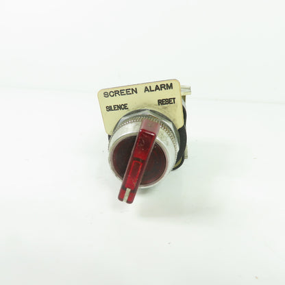 Allen-Bradley 800T-16JR20KQ1MX Red Illuminated Selector Switch 120VAC