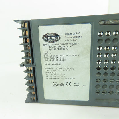 Barber Colman 2404/NS/VH/H7/RR/D5/RF/XX/YM/XX/XXX/AX143/ES0209 Cover Only
