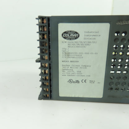 Barber Colman 2404/NS/VH/H7/RR/D5/RF/XX/YM/XX/XXX/AX143/ES0209/ Cover ONLY