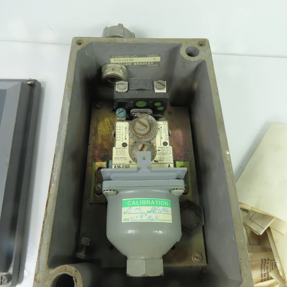 Allen-Bradley 836-C60S Pressure Control Switch 65 PSI Max 836-C60