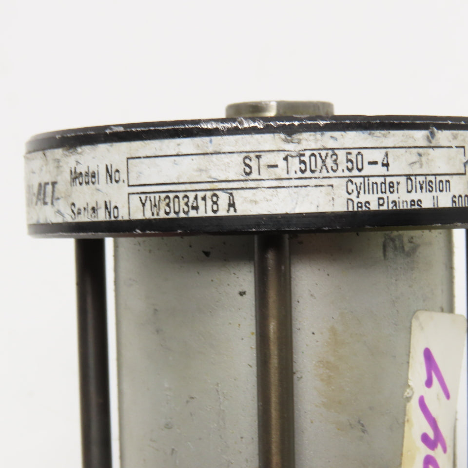 Lin-Act ST-1.5X3.50-4 1-1/2" Bore 3-1/2" Stroke Double Acting Air Cylinder