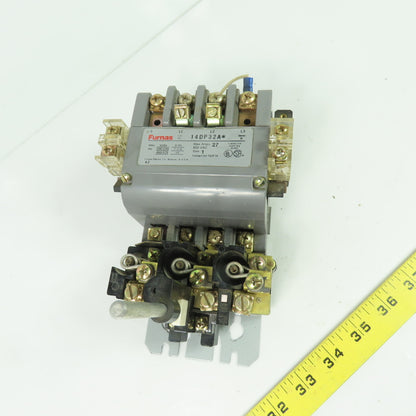 Furnas 14DP32A* Size 1 Magnetic Motor Starter 27A 600VAC 120V Coil Ser B