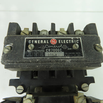 GE General Electric CR7006C Size 1 Motor Starter 600V 3Ph 7-1/2HP 110V Coil