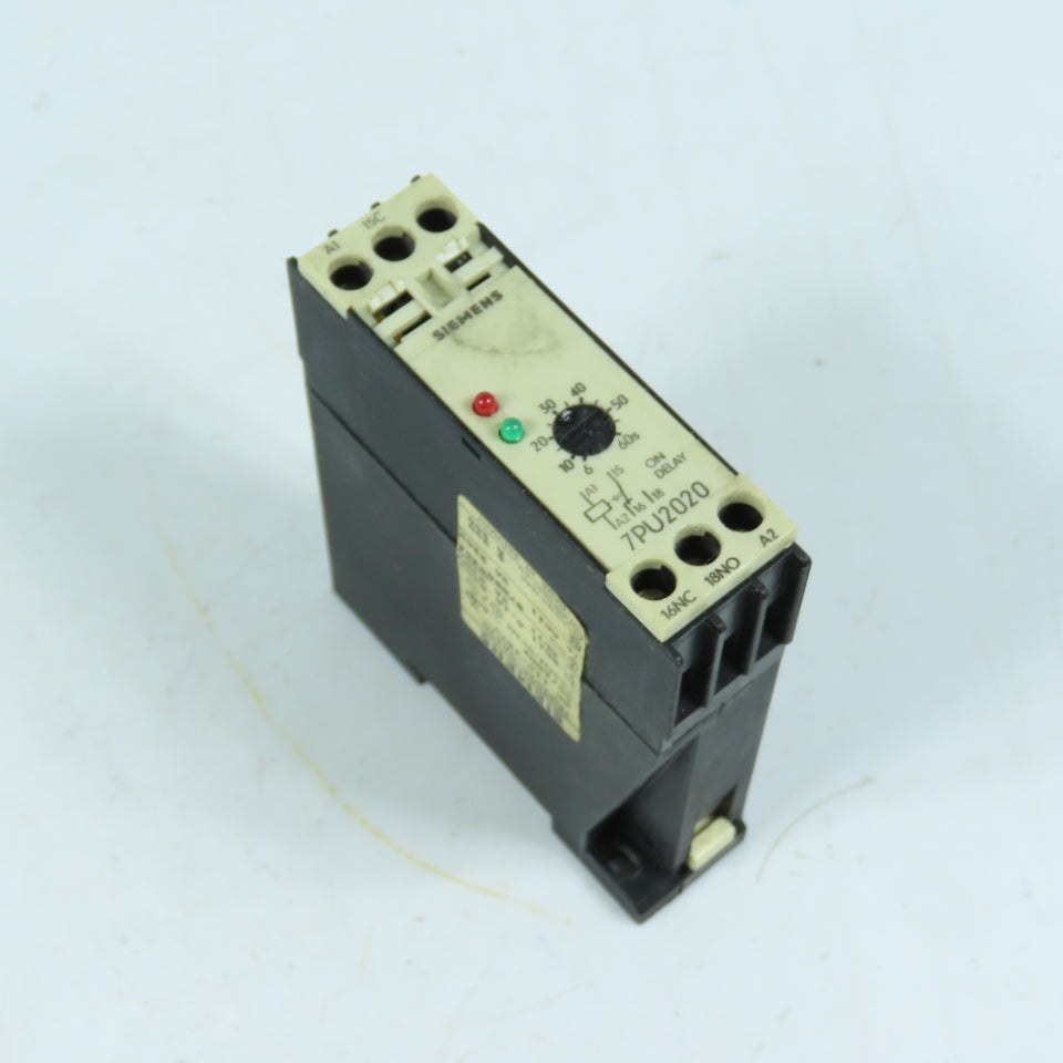 Siemens 7PU2020-2AJ20 On-Delay Timing Relay 110-127VAC 6-60s