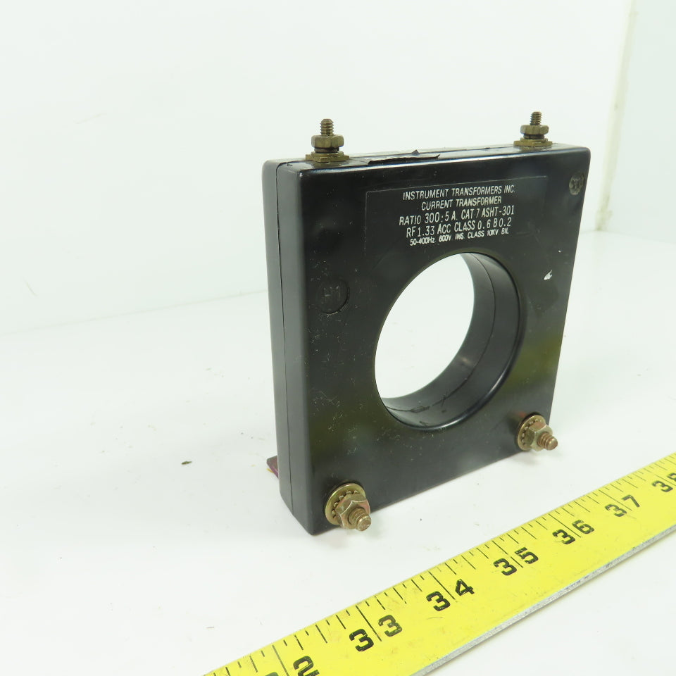 Instrument Transformers Inc. ASHT-301 300:5A Current Transformer 600V 50-400Hz