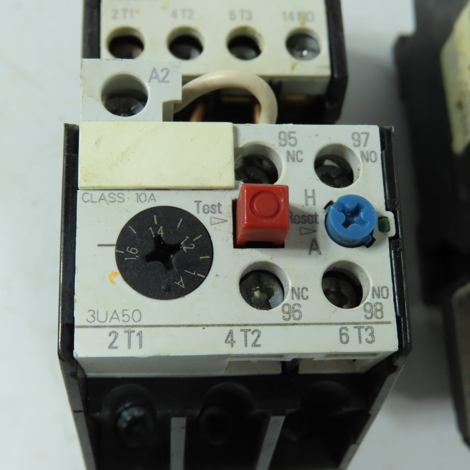 Siemens 3UA50 3TB40 Motor Starter Contactors 1-1.6A Overload 660V Lot of 2