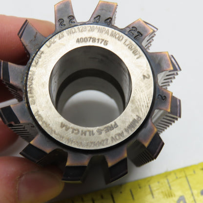 Star Cutter 1.750 Dia. X 2.750" 1 Start Gear Hob Cutter 14.456DP 18°57'06" PA