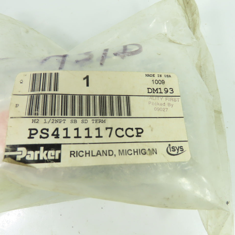 Parker PS411117CCP H2 1/2NPT SB SD TERM Replacement Part Sub Base NEW