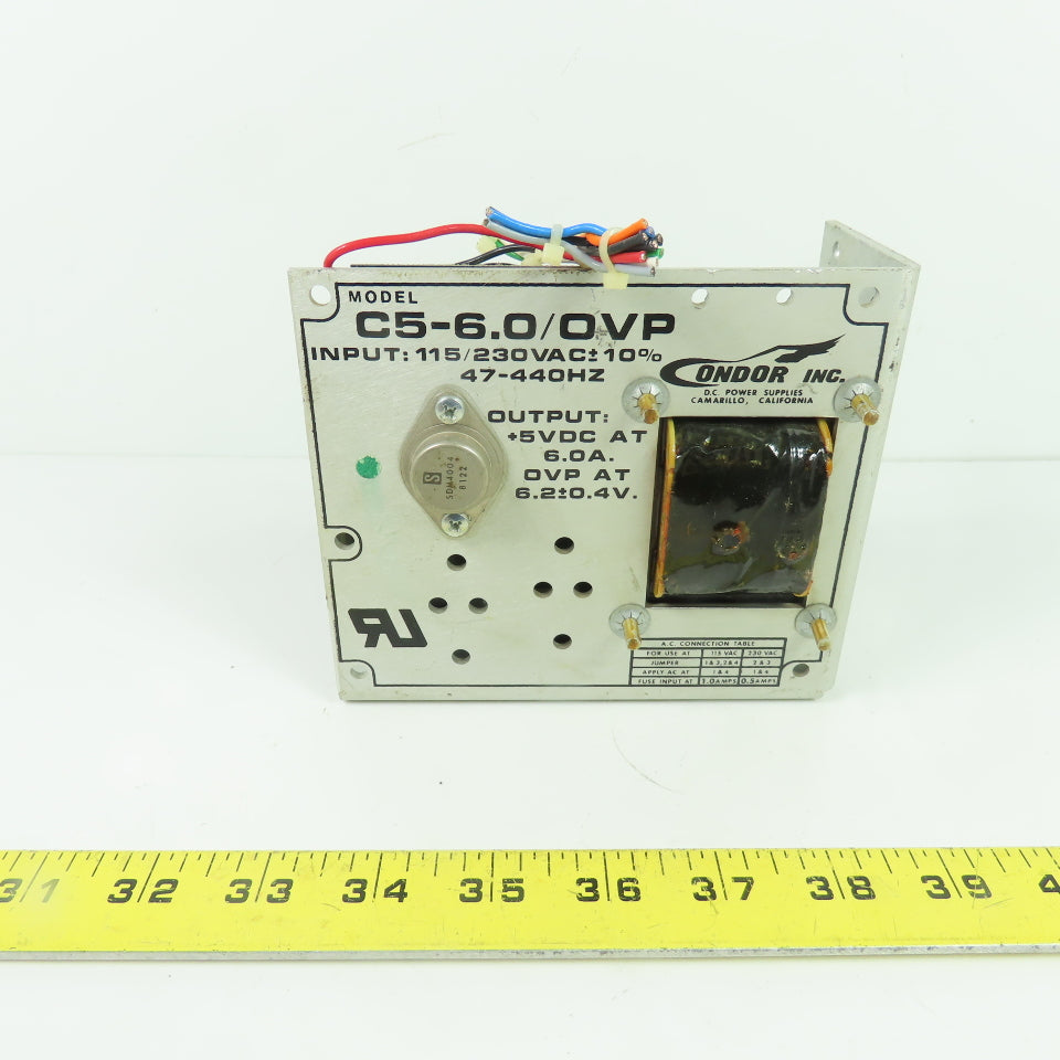 Condor Inc. C5-6.0/OVP Open Frame Linear DC Power Supply 5VDC 6.0A OVP