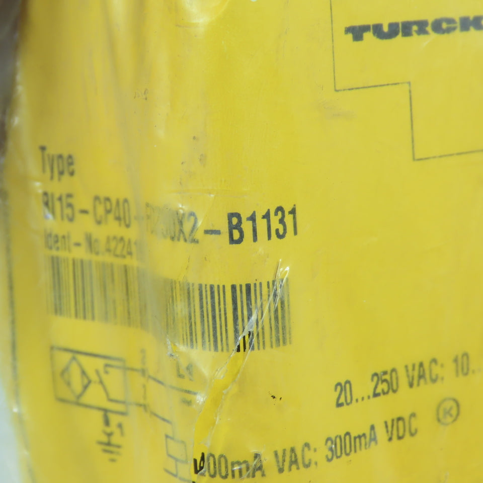 Turck 4224191 BI15-CP40-FDZ30X2-B1131 Inductive Proximity Sensor 20-250VAC