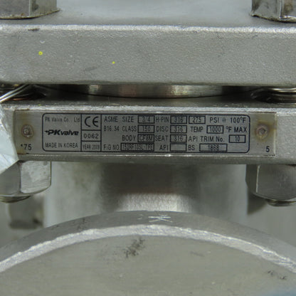 PK Valve 152RF10SL-TFE 3/4" Flanged Swing Check Valve CF8M 316SS Class 150