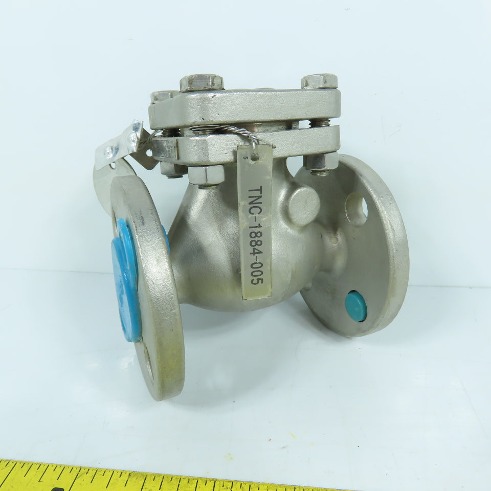 PK Valve 152RF10SL-TFE 3/4" Flanged Swing Check Valve CF8M 316SS Class 150