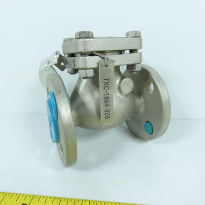 PK Valve 152RF10SL-TFE 3/4" Flanged Swing Check Valve CF8M 316SS Class 150
