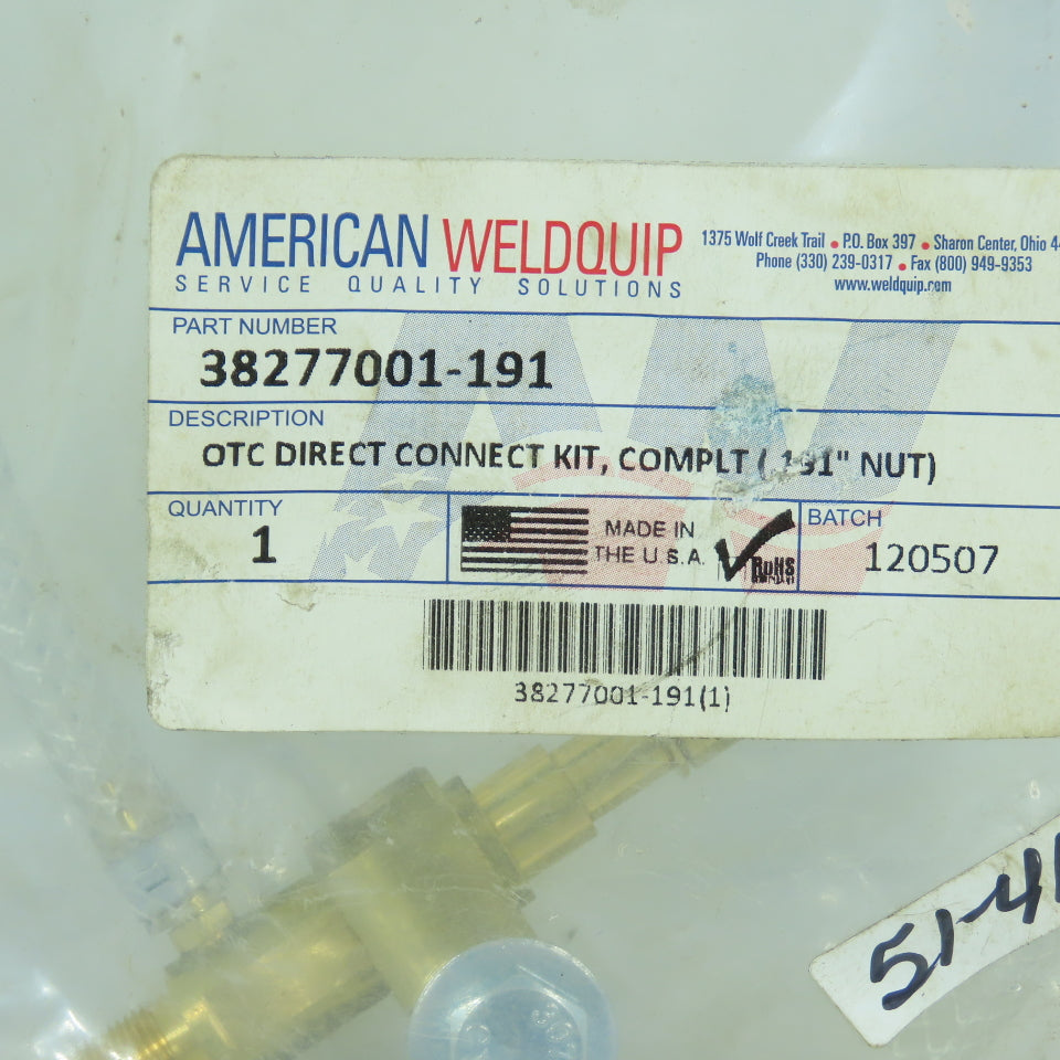 American Weldquip 38277001-191 OTC Direct Connect Kit with 1.31" Nut