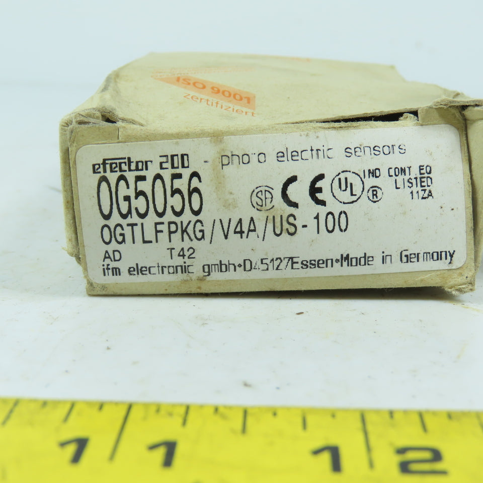 ifm OGTLFPKG/V4A/US-100 OG5056 Photoelectric Laser Sensor M12 Connector Class 2